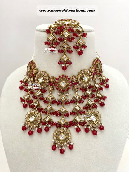 Antique Gold Kundan/Polki Statement Choker set