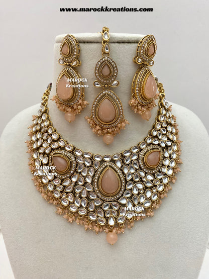 Veena Premium Quality Kundan Statement Necklace set