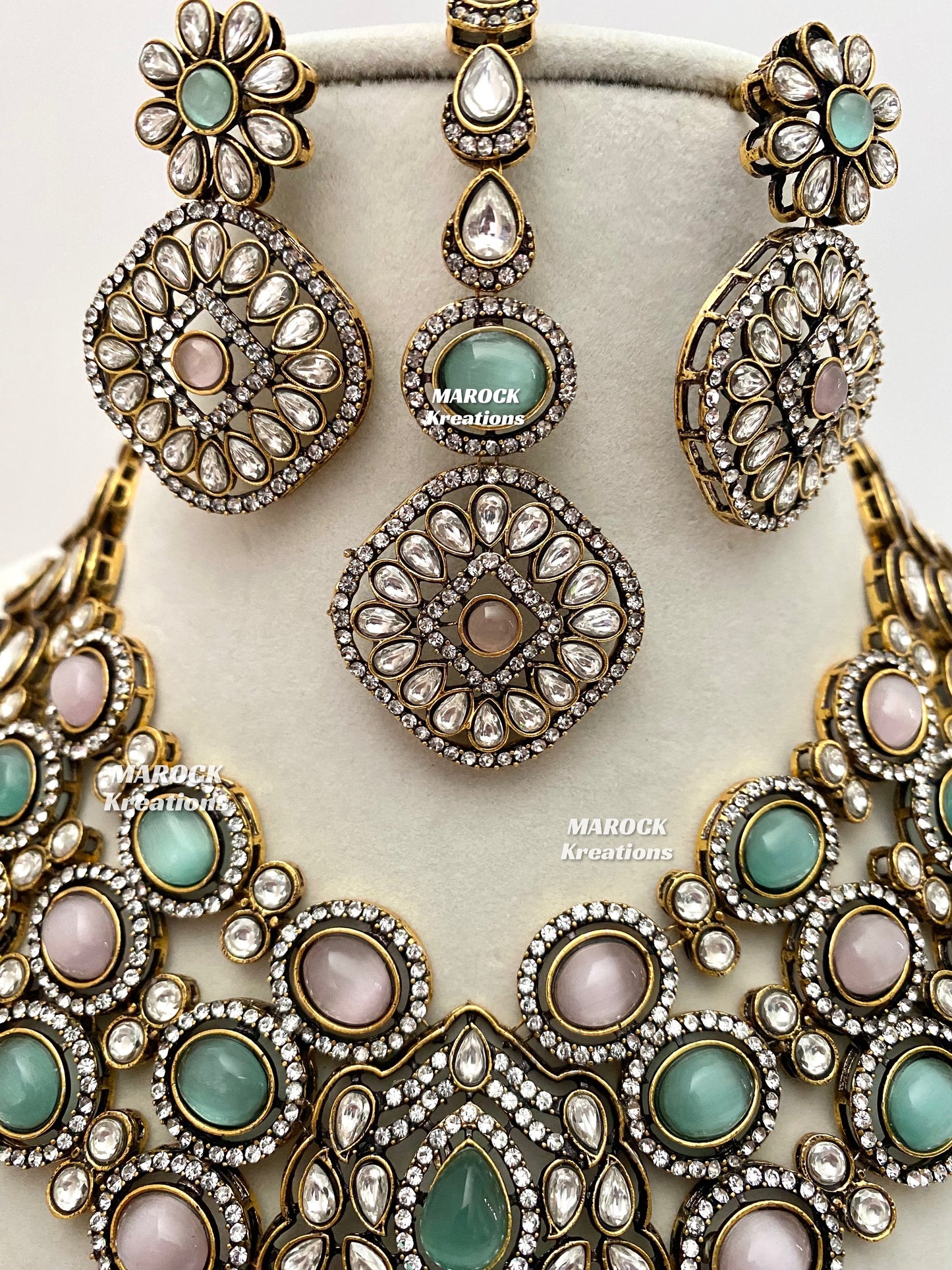 Jessie Tyani inspired Kundan Statement Necklace set