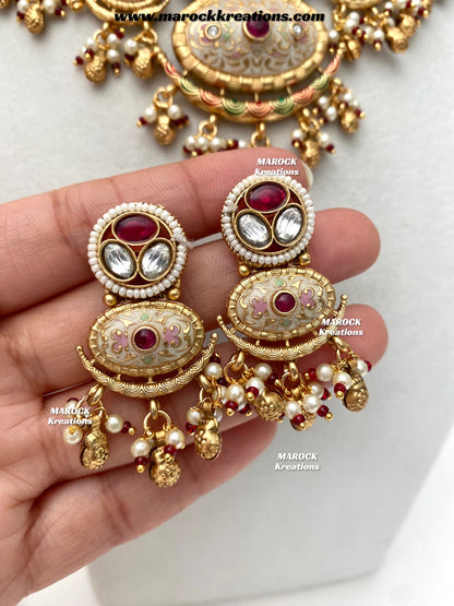 Susan Premium Quality Gold Plated Meenakari Necklace set