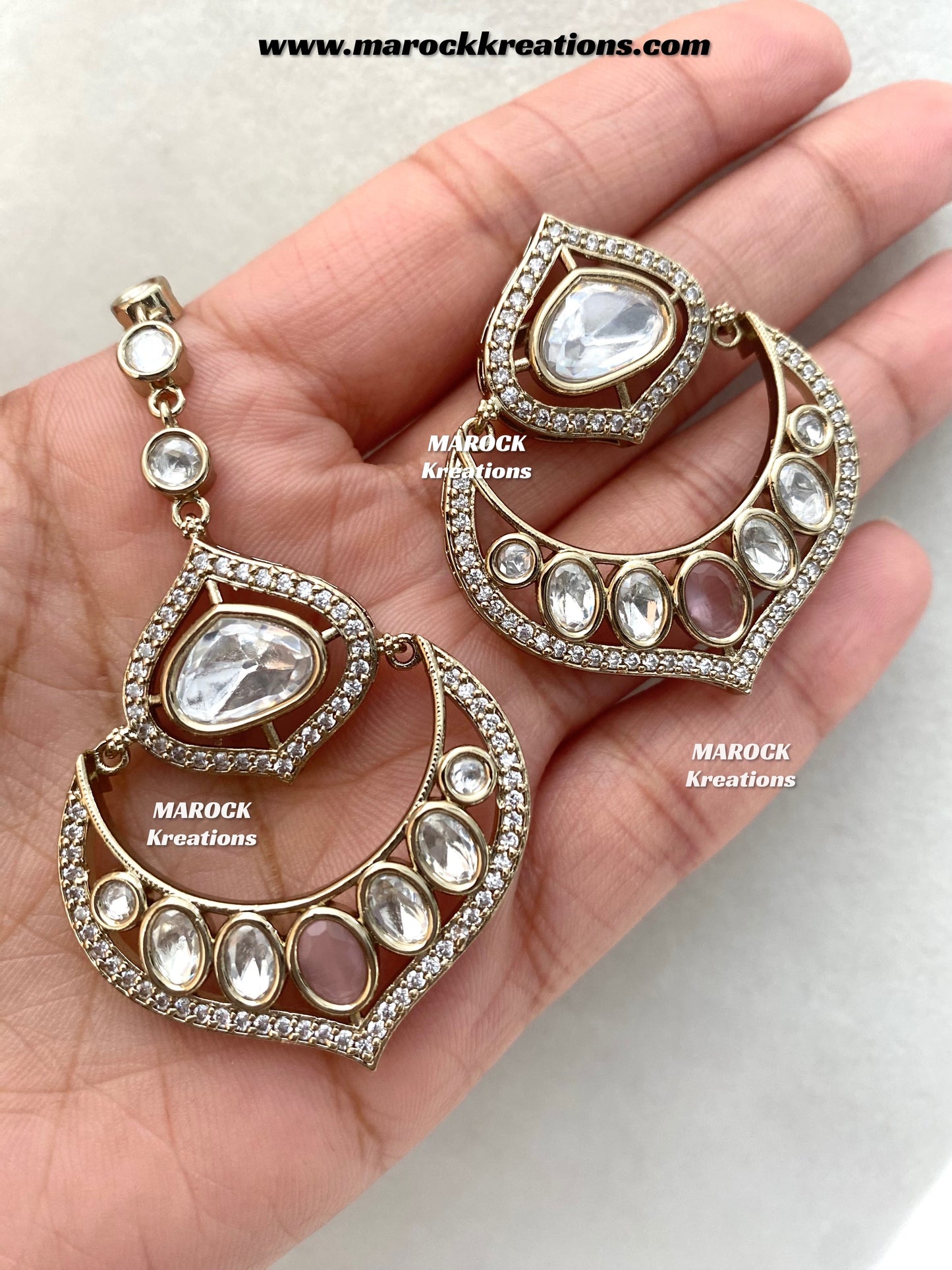 Gunjan Premium Quality Moissanite Kundan Necklace set