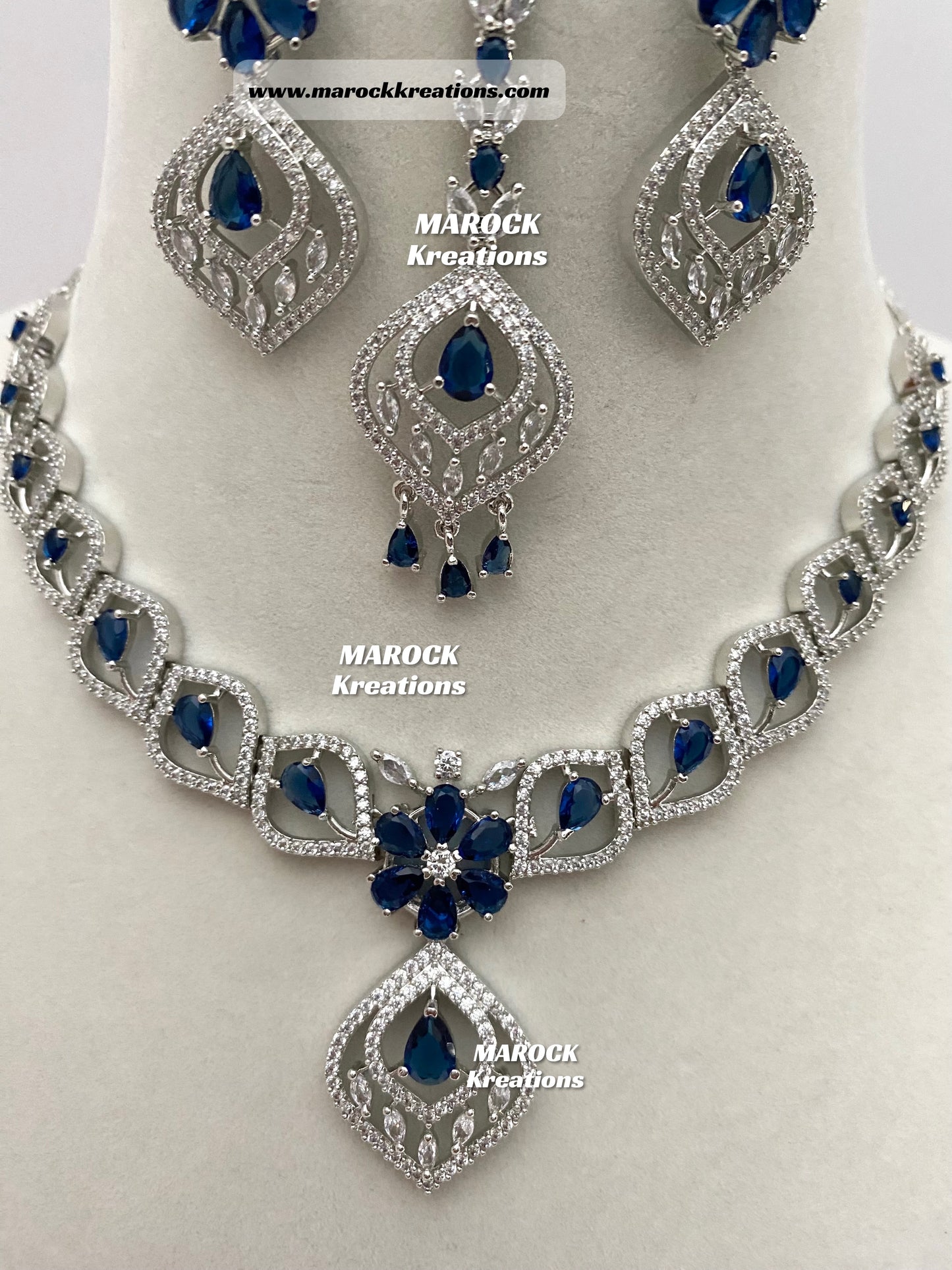 Silver American Diamond Necklace sets