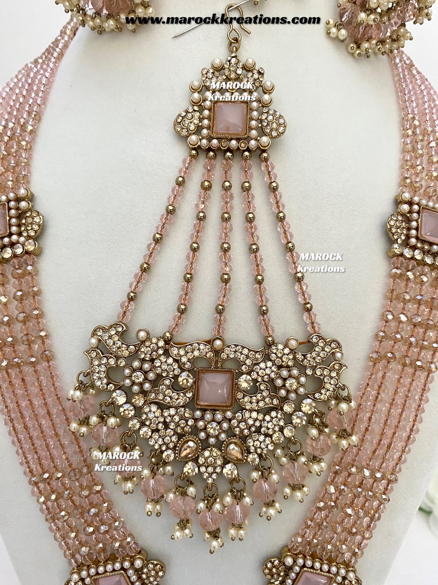 Sameena Premium Quality Pakistani Statement Rani haar set