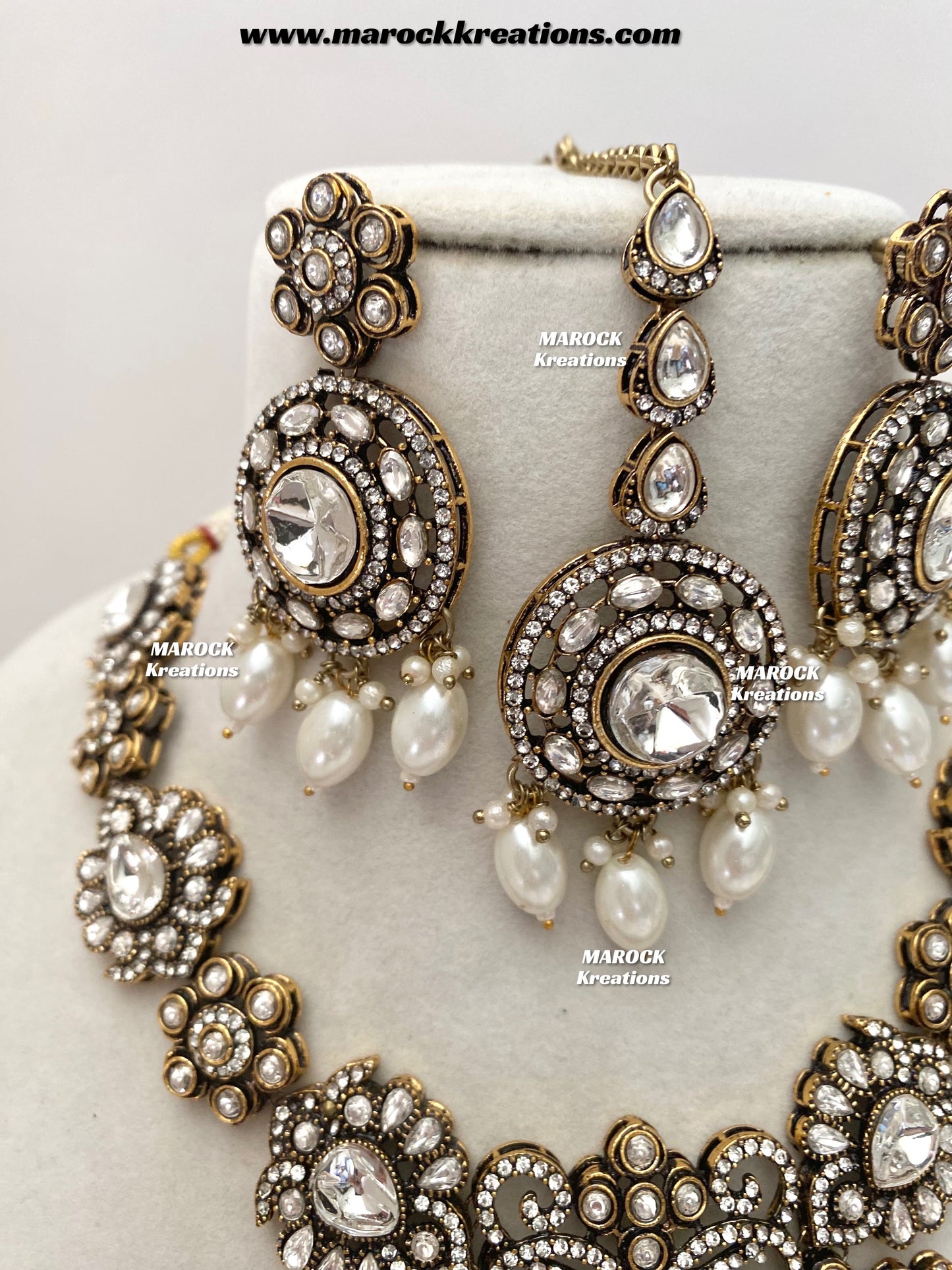 Luna Sabyasachi inspired Victorian Kundan Statement necklace set