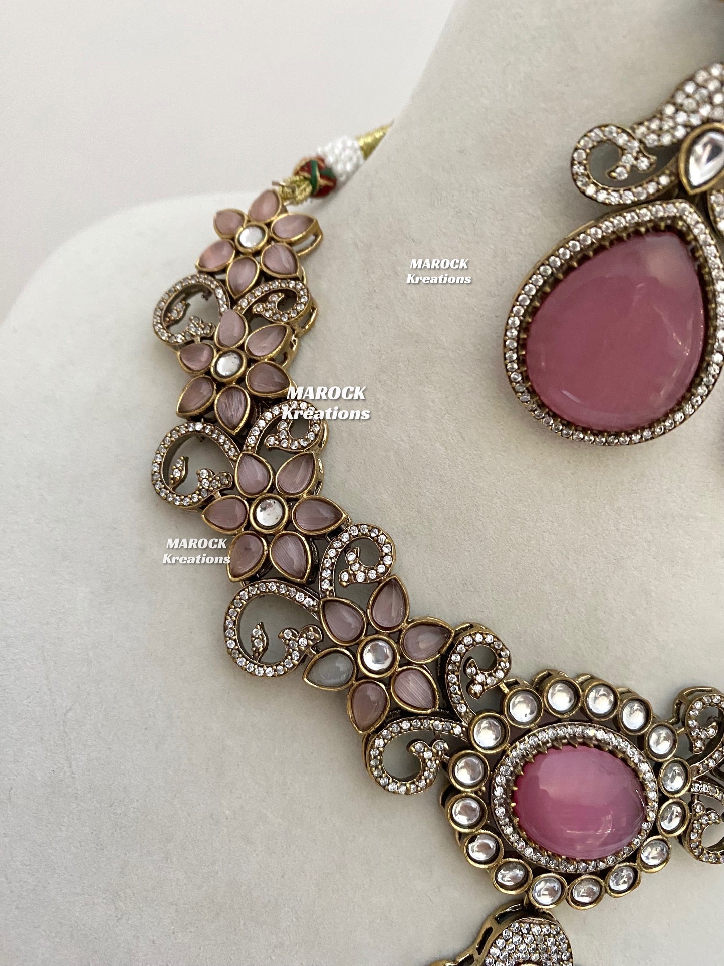 Freya Sabyasachi inspired Premium Quality Moissanite Kundan Necklace set