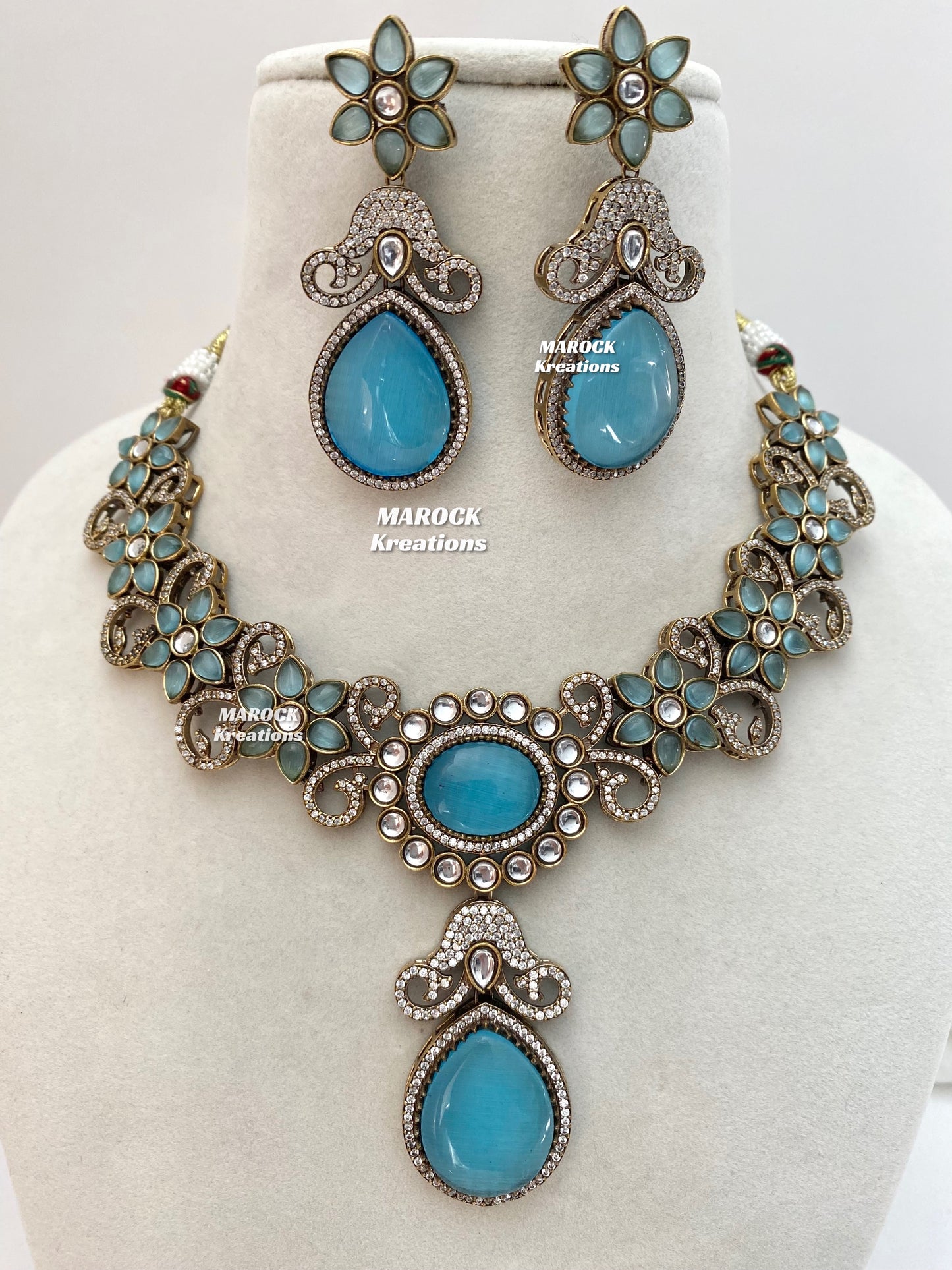 Freya Sabyasachi inspired Premium Quality Moissanite Kundan Necklace set