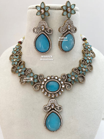 Freya Sabyasachi inspired Premium Quality Moissanite Kundan Necklace set