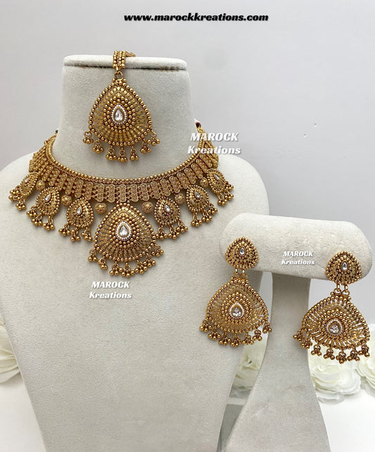 Zabina Premium Quality Gold plated necklace set