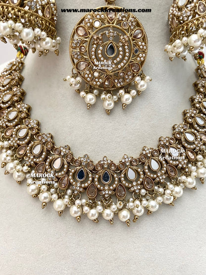 Premium Quality Mirror necklace set