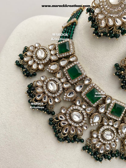 Christi Premium Quality Kundan Statement necklace set