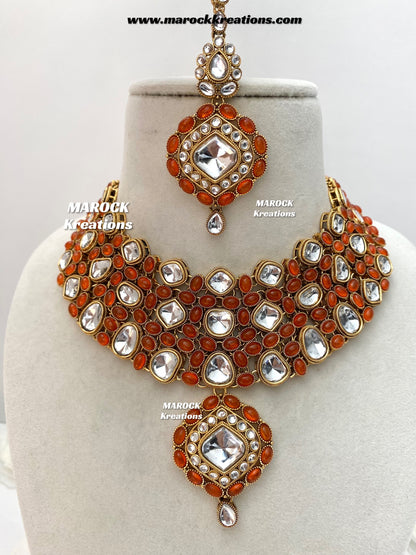 Roksana Sabyasachi inspired Premium Quality Kundan Statement Necklace set