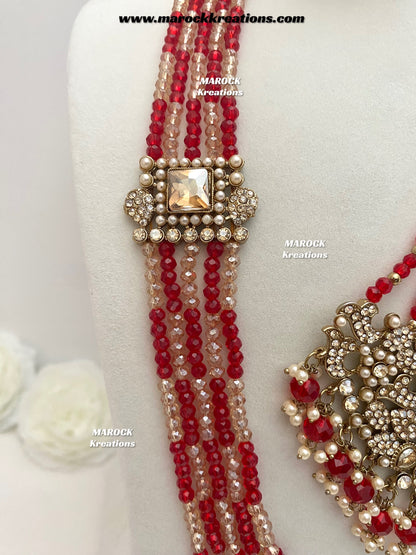 Sameena Premium Quality Pakistani Statement Rani haar set