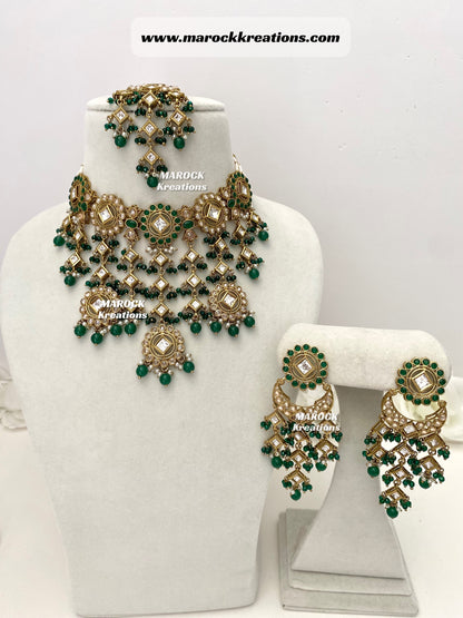 Antique Gold Kundan/Polki Statement Choker set