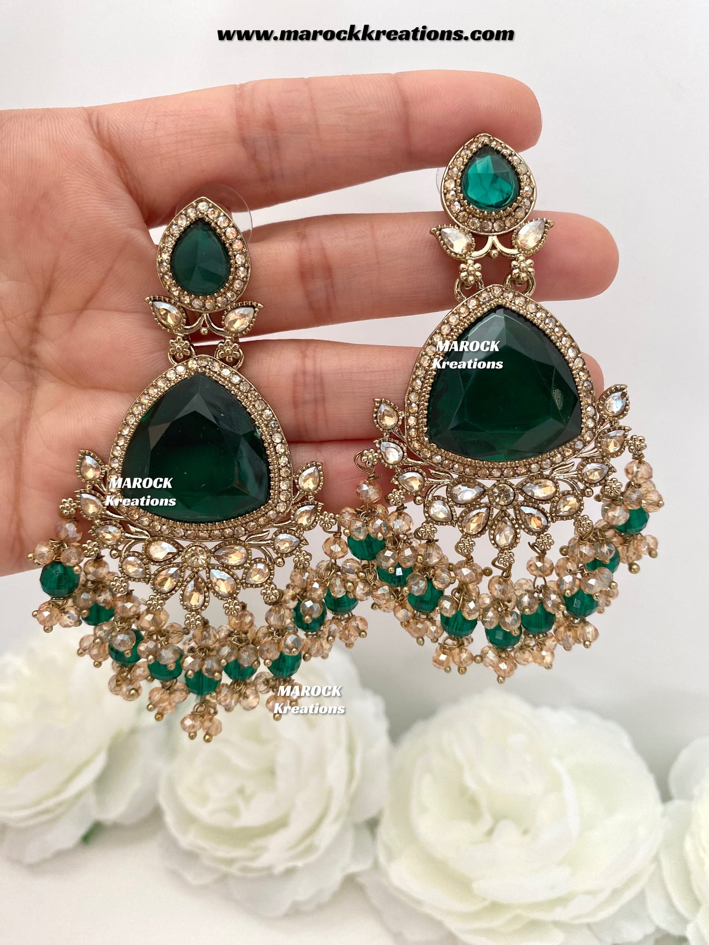 Lina Polki Statement Earrings