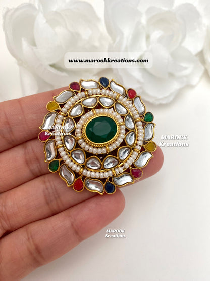 Kundan Statement adjustable Finger Rings