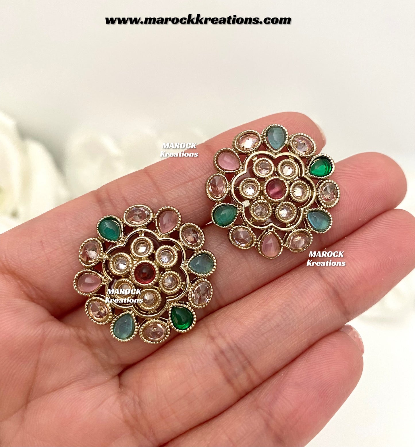 Anna Antique Polki Studs/Earrings