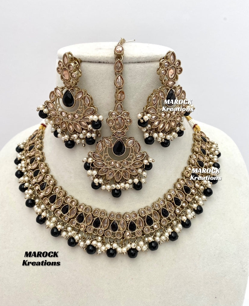 Antique Gold Polki Necklace set