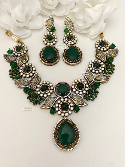 Angela Sabyasachi inspired Premium Quality Moissanite Kundan Necklace set