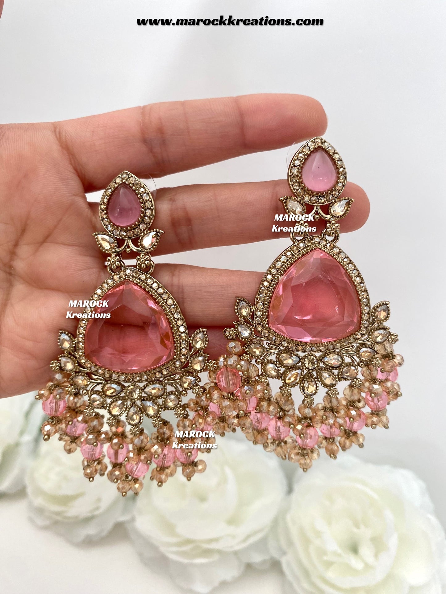 Lina Polki Statement Earrings