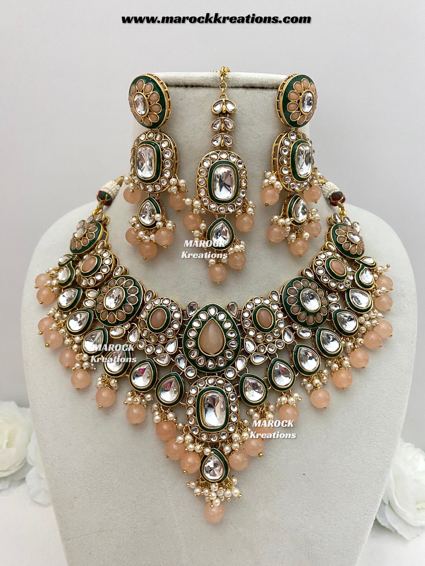 Premium Quality Kundan Statement Necklace set