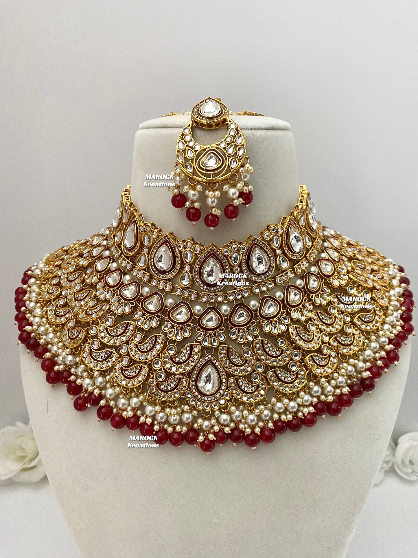 Premium Quality Kundan Meenakari Bridal set/Indian bridal jewelry