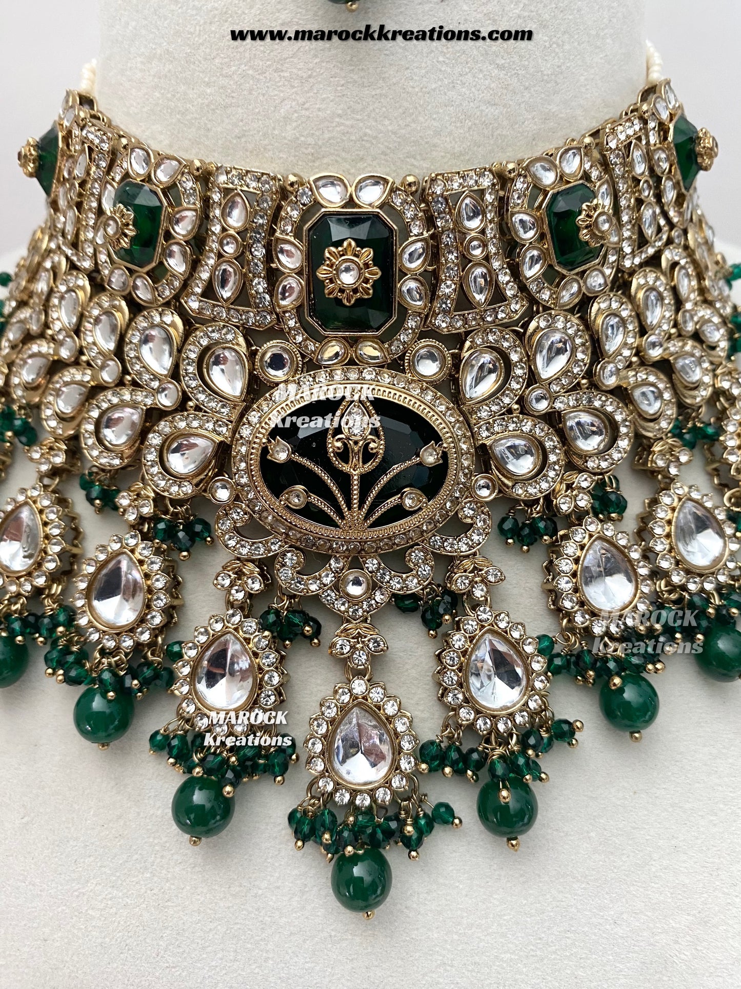 Premium Quality Antique Kundan Statement Bridal set