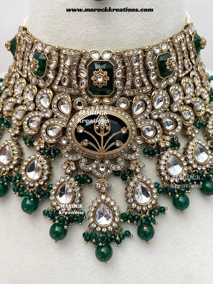 Premium Quality Antique Kundan Statement Bridal set