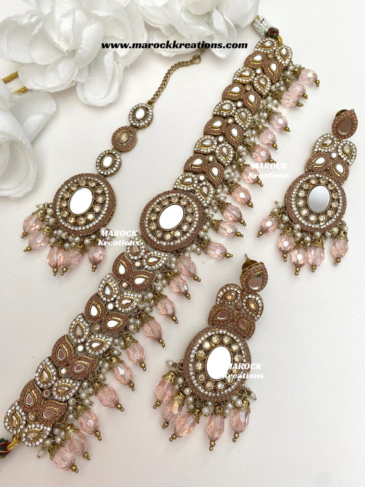 Resmin Premium Quality Mirror Choker set