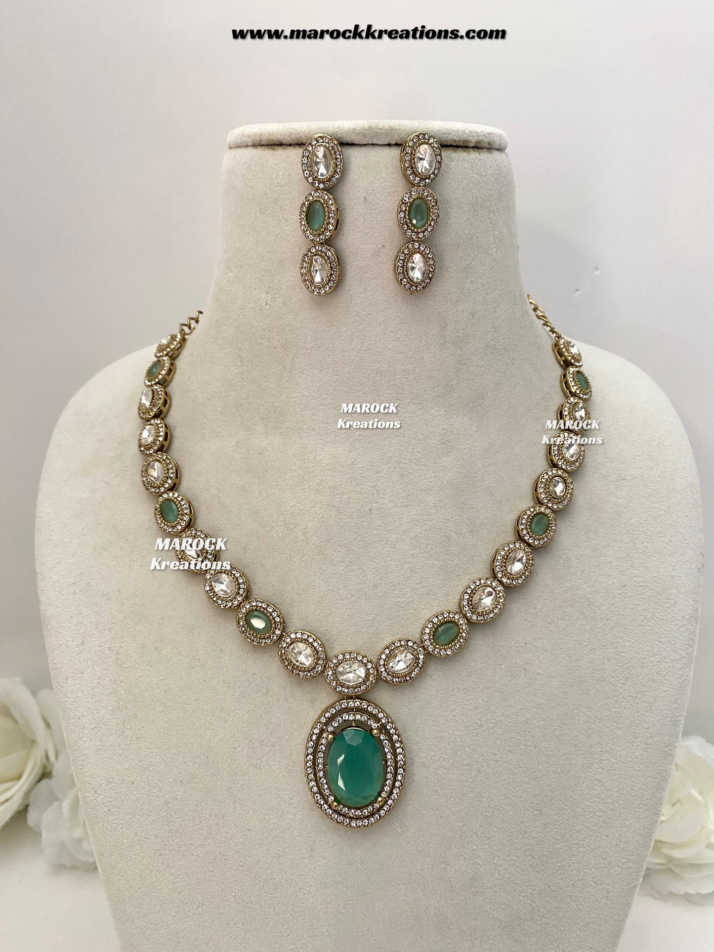 Raveen Premium Quality Kundan Necklace set