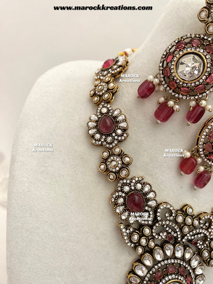 Luna Sabyasachi inspired Victorian Kundan Statement necklace set