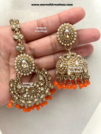 Shaya Antique Gold Polki waterfall Choker set