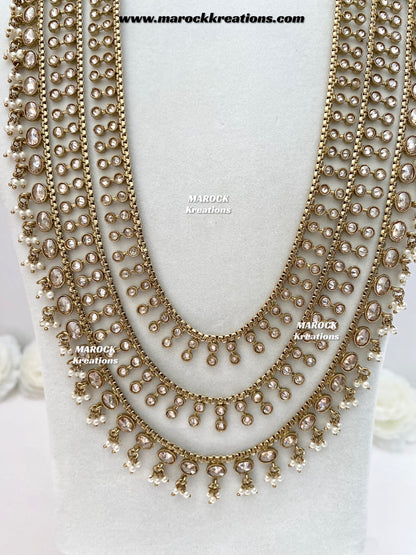 Carolina Premium Quality Polki Statement Rani haar set