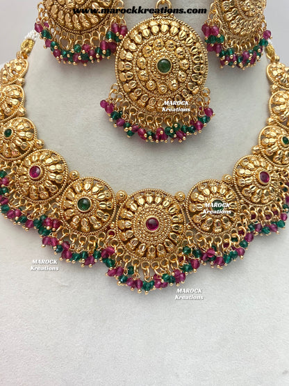 Roxana Premium Quality Gold Plated necklace set