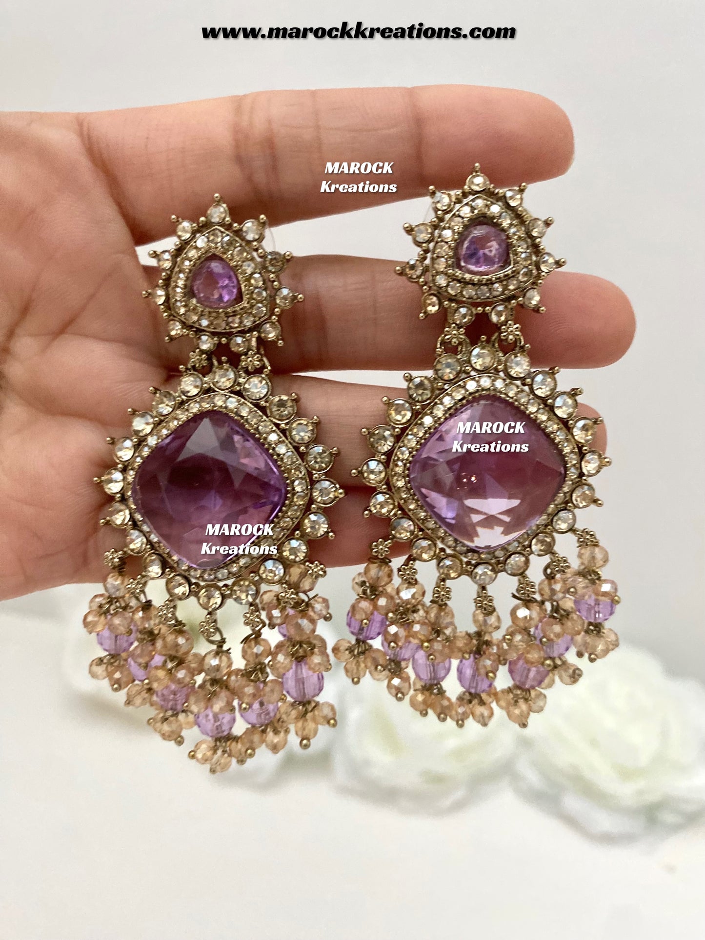 Shala Polki Statement Earrings