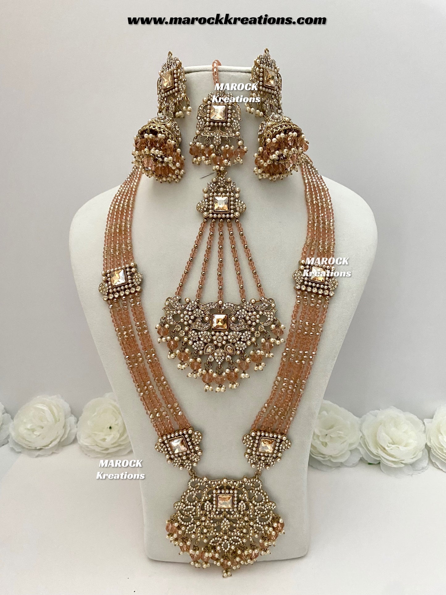 Sameena Premium Quality Pakistani Statement Rani haar set
