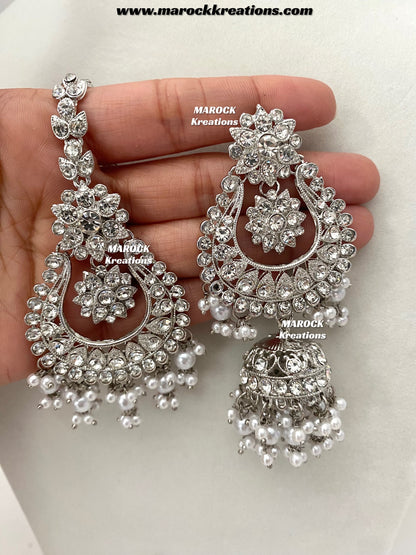 Sarwat Premium Quality Pakistani Silver Bridal set/bridal jewelry