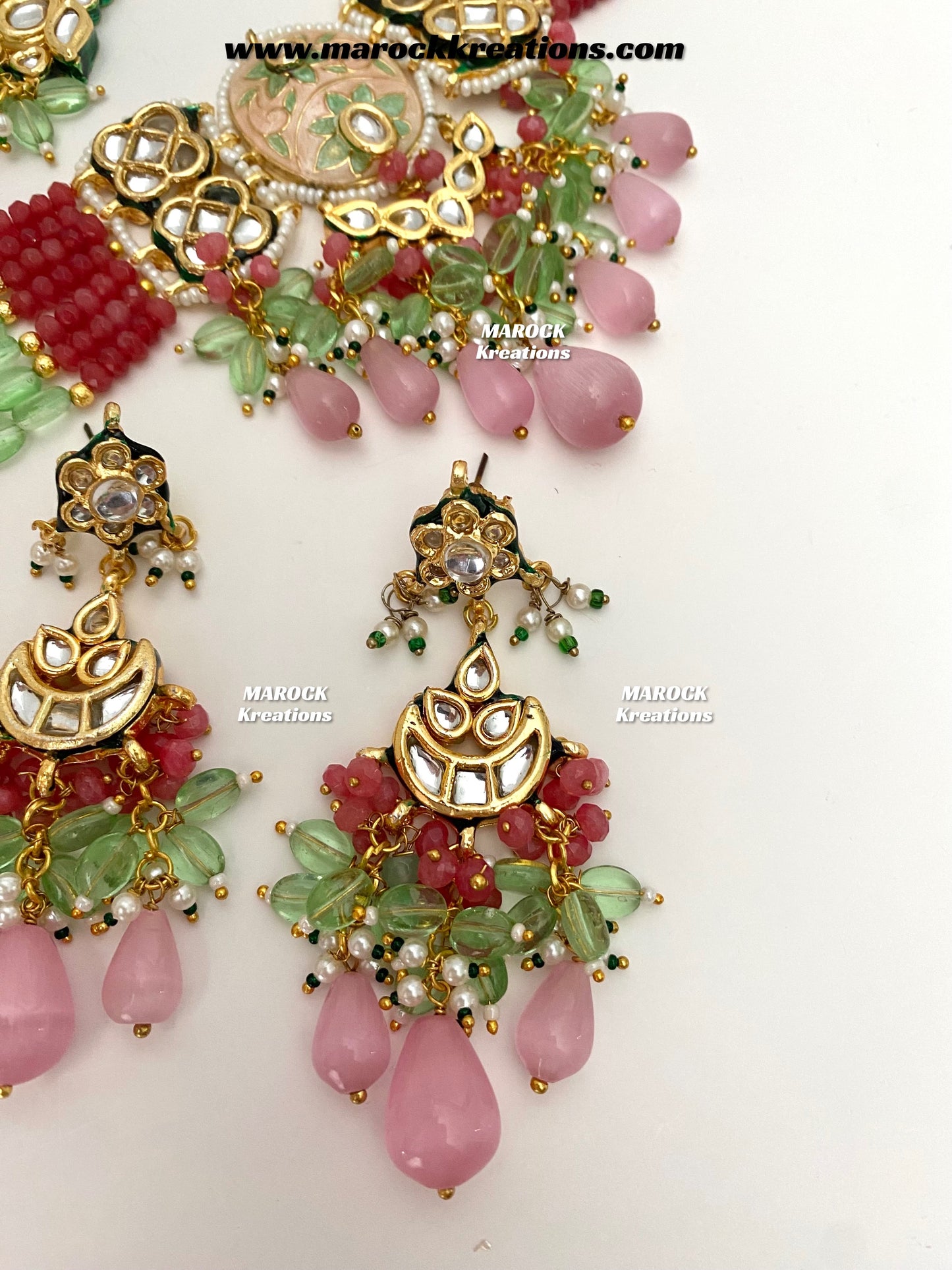 Sonal Premium Quality Thappa Kundan Meenakari exclusive choker set