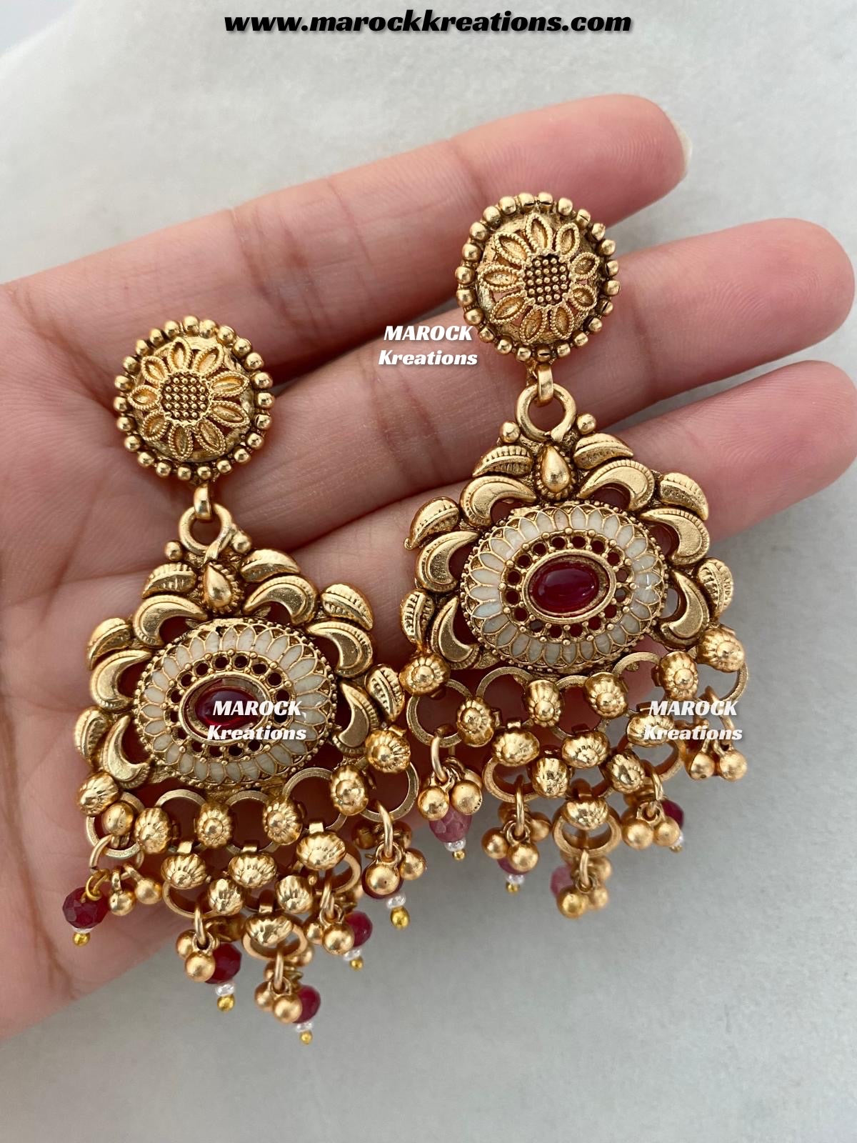 Ifrah Premium Quality Gold plated exclusive heritage Rani haar set