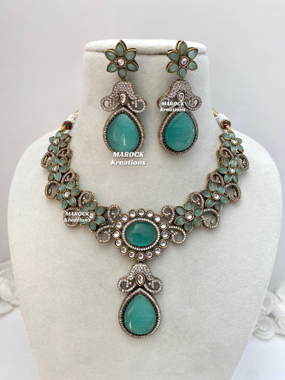 Freya Sabyasachi inspired Premium Quality Moissanite Kundan Necklace set