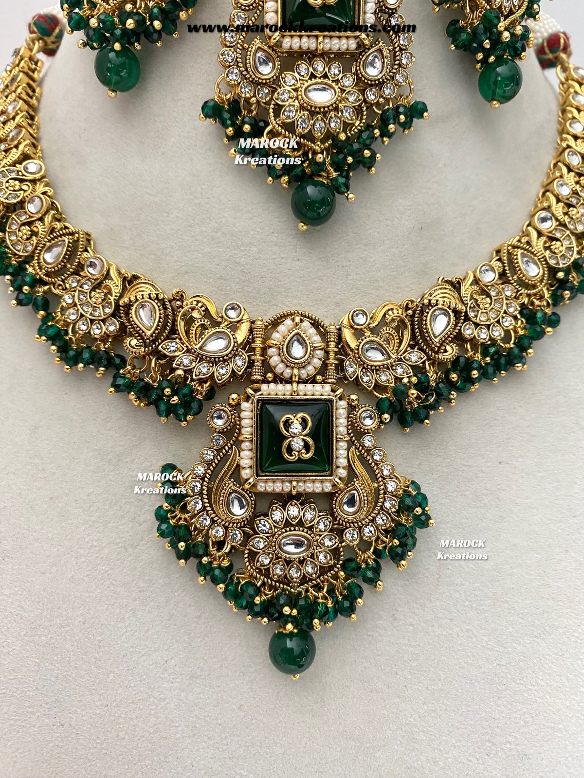 Nidhi Premium Quality Kundan Statement necklace set