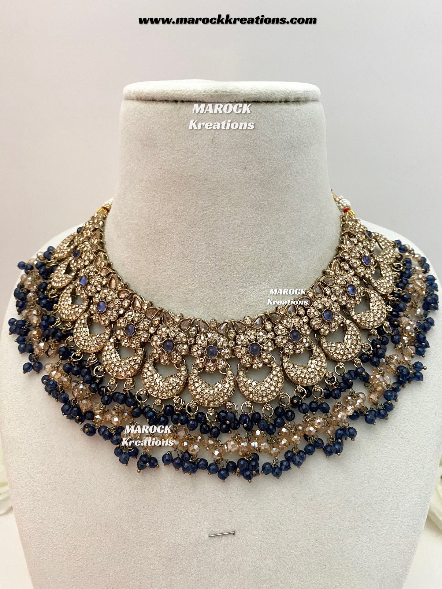 Meesha Premium Quality Pakistani Choker and Necklace combo set
