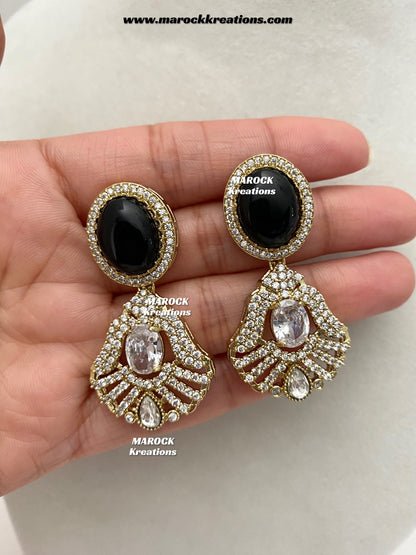 Salina Premium Quality Moissanite Kundan triple layer Necklace set