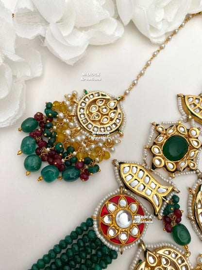 Kirti Kundan Meenakari Statement Choker set