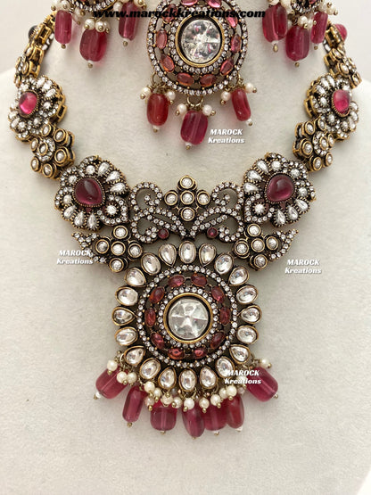 Luna Sabyasachi inspired Victorian Kundan Statement necklace set