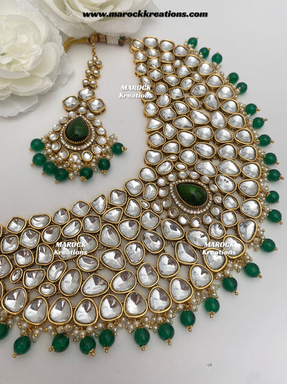 Ruhi Premium Quality Statement Kundan Necklace/Bridal set