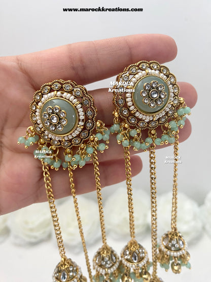 Nimrit Premium Quality Kashmiri Kundan Statement Earrings