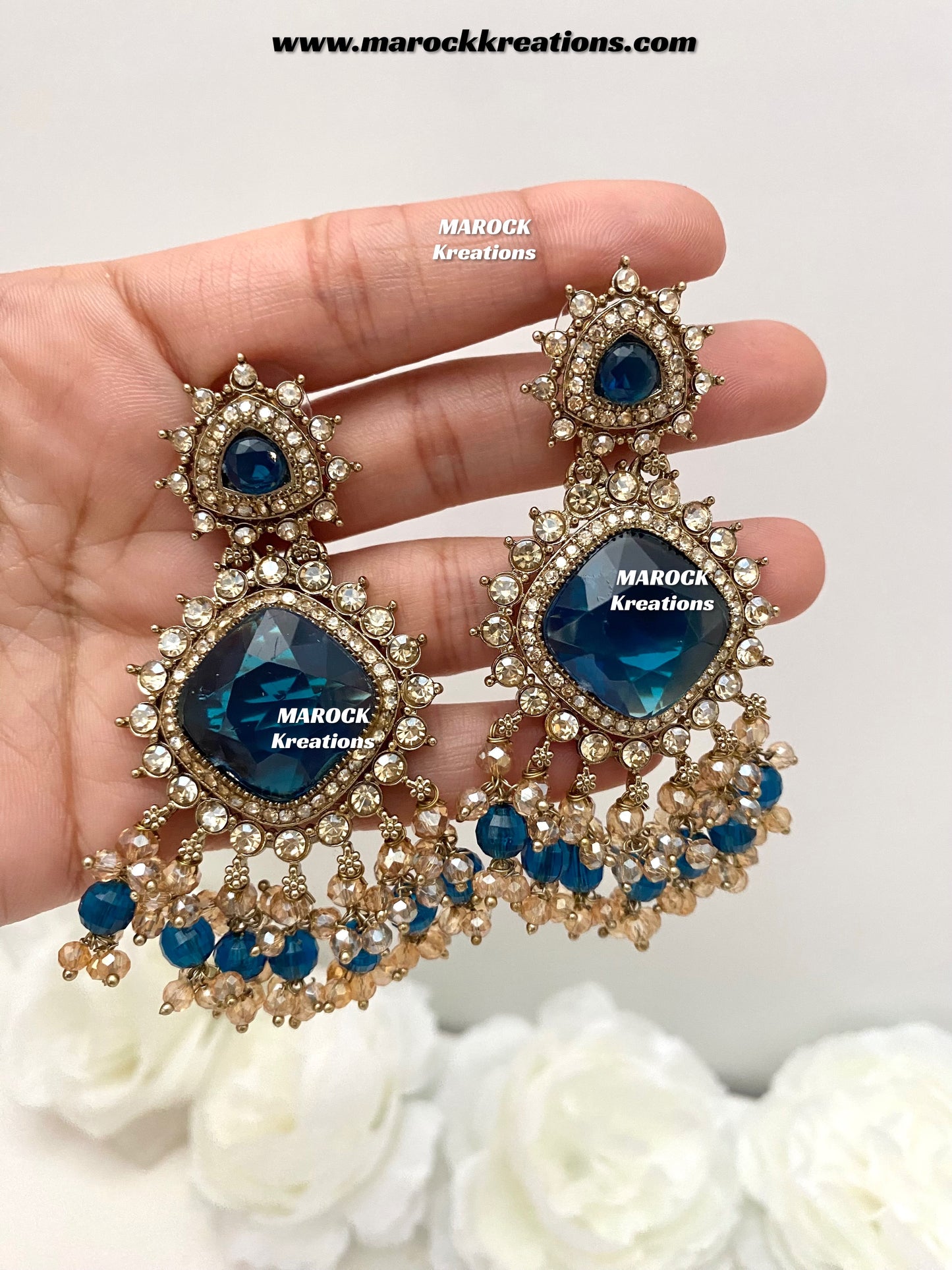Shala Polki Statement Earrings