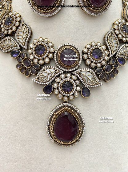 Angela Sabyasachi inspired Premium Quality Moissanite Kundan Necklace set