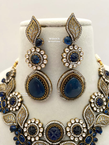 Angela Sabyasachi inspired Premium Quality Moissanite Kundan Necklace set