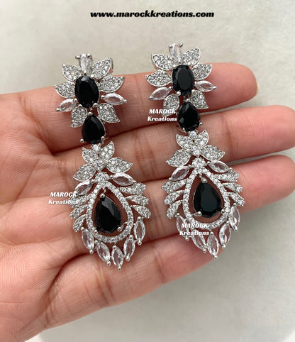 Austin Silver American Diamond Necklace set